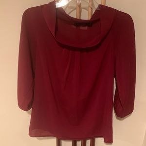 Red long sleeve blouse